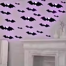 Autocollants Chauves-Souris 3D LED Halloween