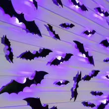 Autocollants Chauves-Souris 3D LED Halloween
