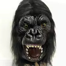 Masque Gorille Latex Réaliste — Cosplay Animal Halloween Visage Complet